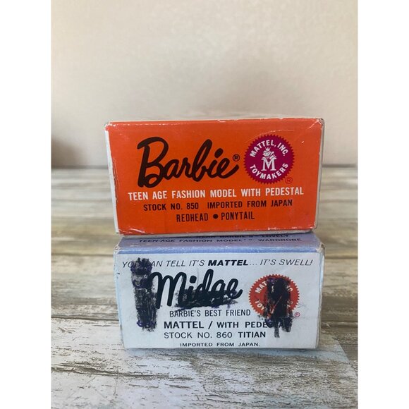 Vtg Barbie Set of 4: Ponytail #6 Redhead 850, Midge 860, Ken 750, Skipper 0950 - Picture 11 of 16